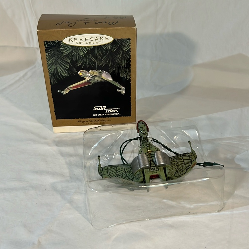 Vintage Star Trek Klingon Bird of Prey Christmas ornament